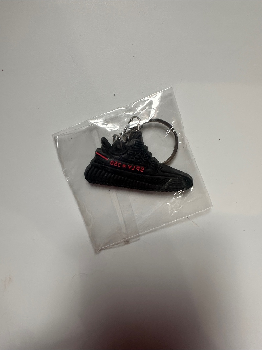 Yeezy Black and Red Sneaker Keychain